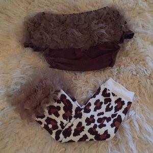 Ruffle Diaper Cover & Leg Warmer Set